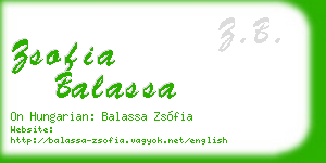 zsofia balassa business card