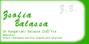 zsofia balassa business card